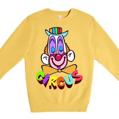 Clown Circus Face Funny Retro Premium Crewneck Sweatshirt