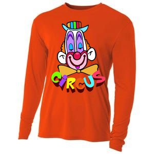 Clown Circus Face Funny Retro Cooling Performance Long Sleeve Crew