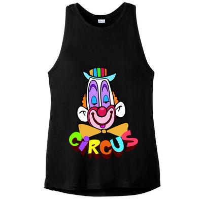 Clown Circus Face Funny Retro Ladies PosiCharge Tri-Blend Wicking Tank
