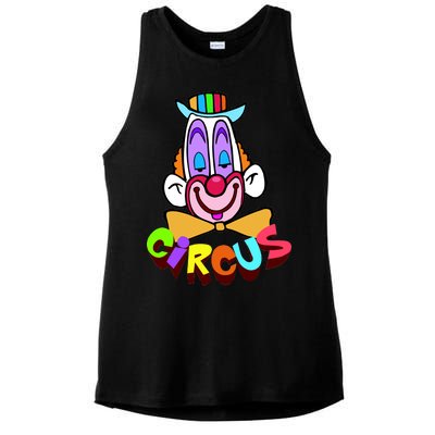 Clown Circus Face Funny Retro Ladies PosiCharge Tri-Blend Wicking Tank