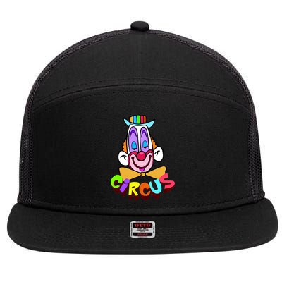 Clown Circus Face Funny Retro 7 Panel Mesh Trucker Snapback Hat