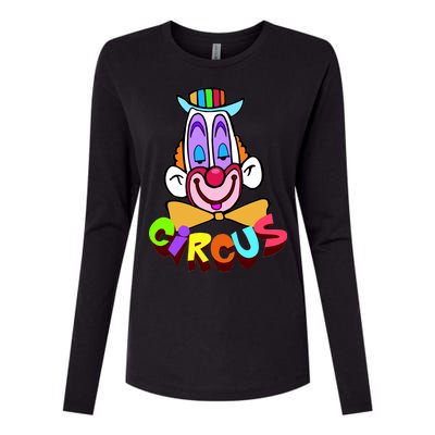 Clown Circus Face Funny Retro Womens Cotton Relaxed Long Sleeve T-Shirt