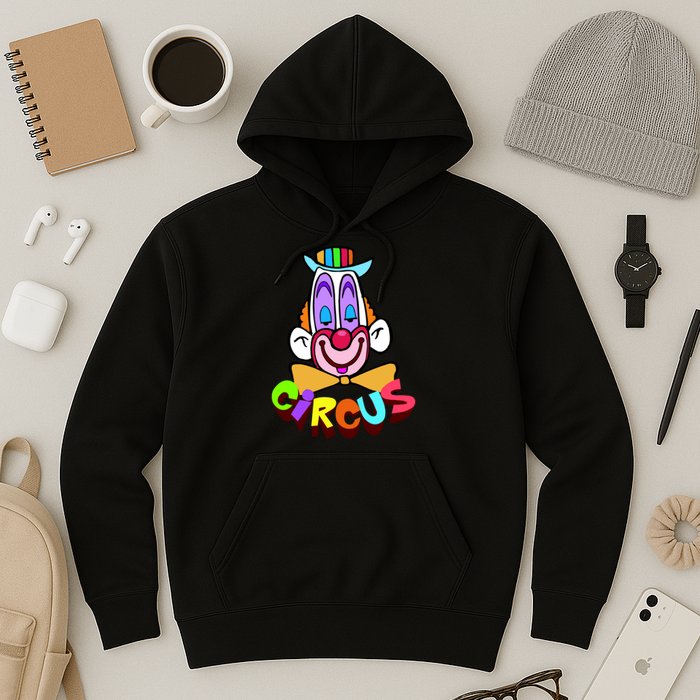 Clown Circus Face Funny Retro Hoodie