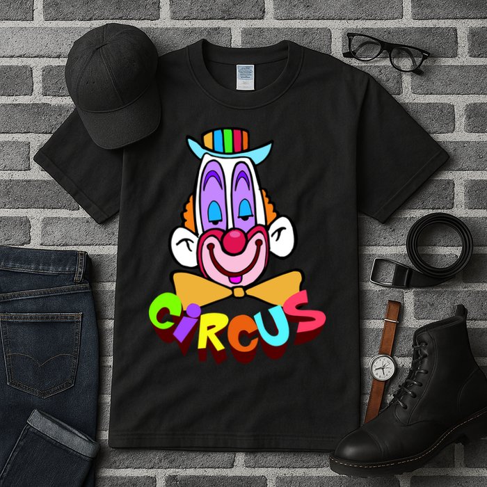 Clown Circus Face Funny Retro Tall T-Shirt