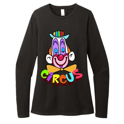 Clown Circus Face Funny Retro Womens CVC Long Sleeve Shirt