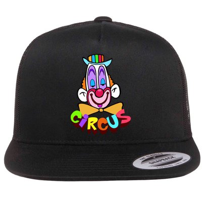 Clown Circus Face Funny Retro Flatbill Hat
