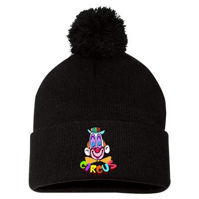 Clown Circus Face Funny Retro Pom Pom 12in Knit Beanie