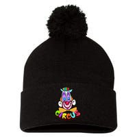 Clown Circus Face Funny Retro Pom Pom 12in Knit Beanie