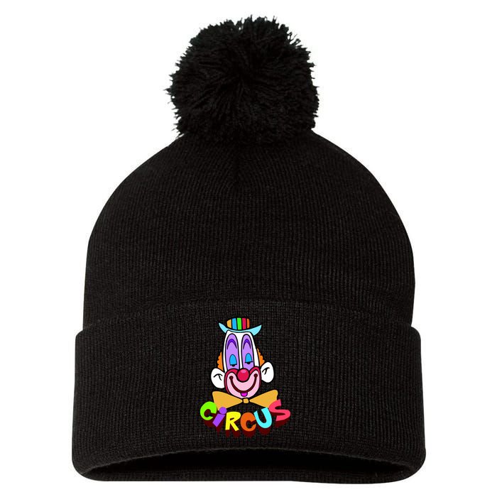 Clown Circus Face Funny Retro Pom Pom 12in Knit Beanie