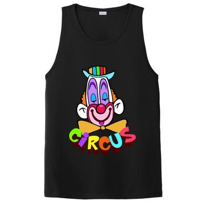 Clown Circus Face Funny Retro PosiCharge Competitor Tank