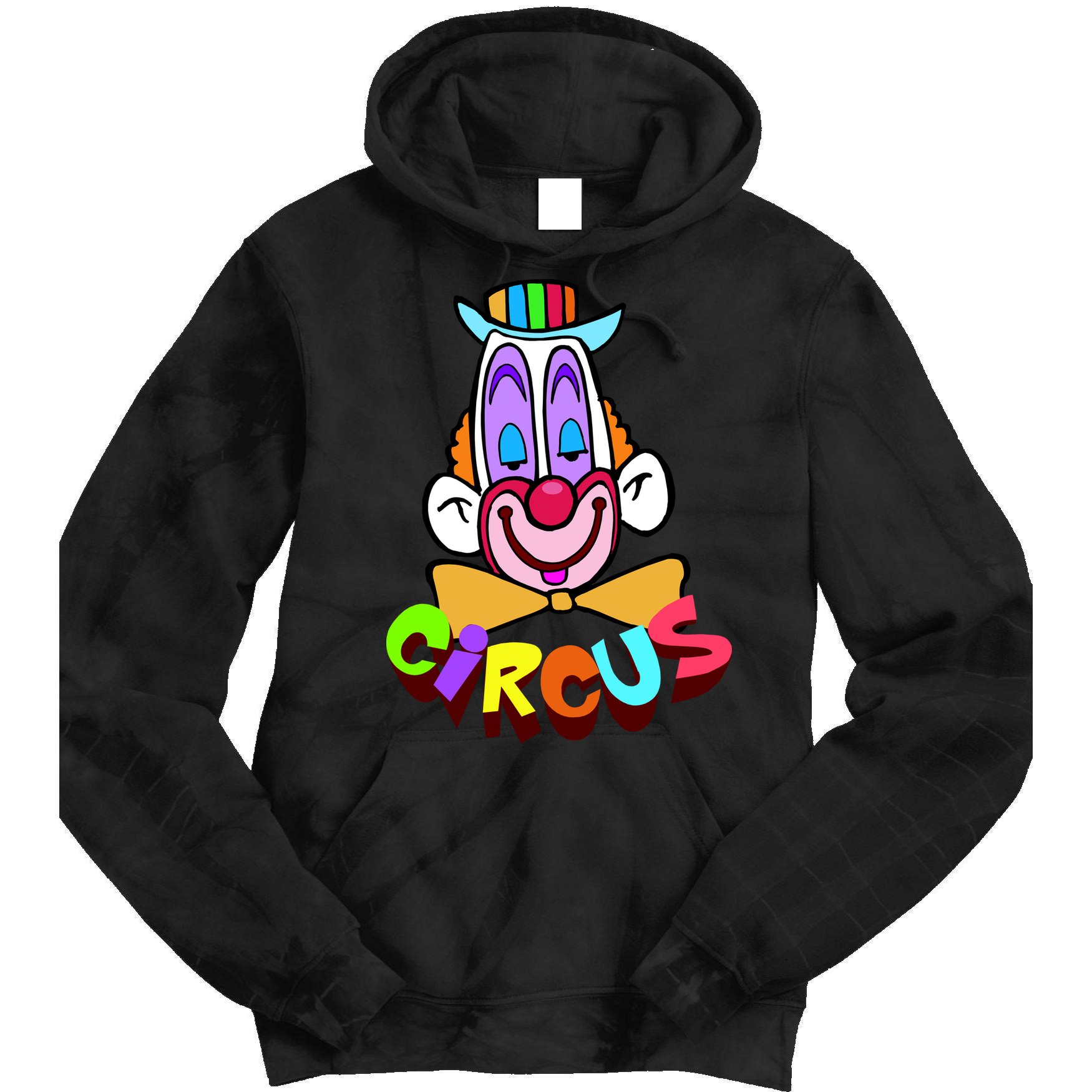 Clown Circus Face Funny Retro Tie Dye Hoodie