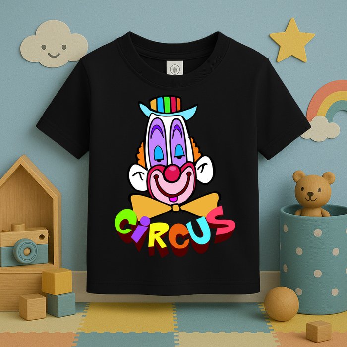 Clown Circus Face Funny Retro Toddler T-Shirt
