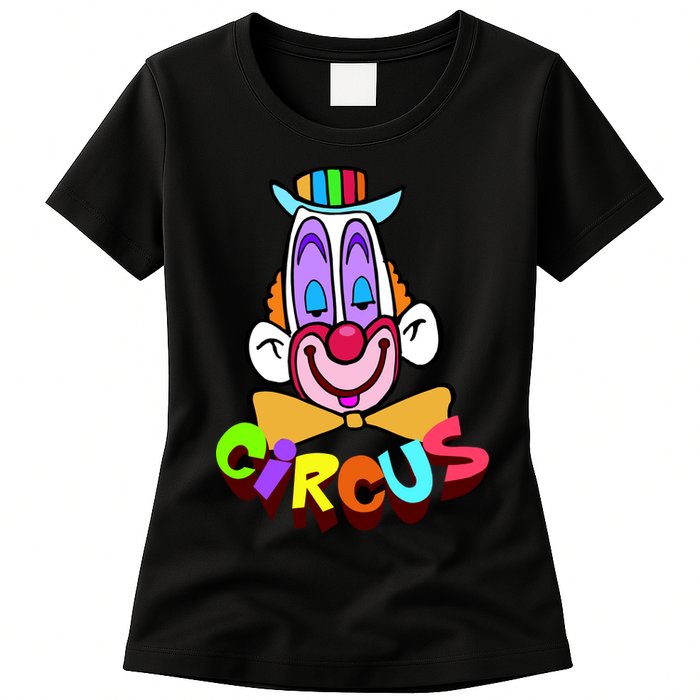 Clown Circus Face Funny Retro Womens T-Shirt
