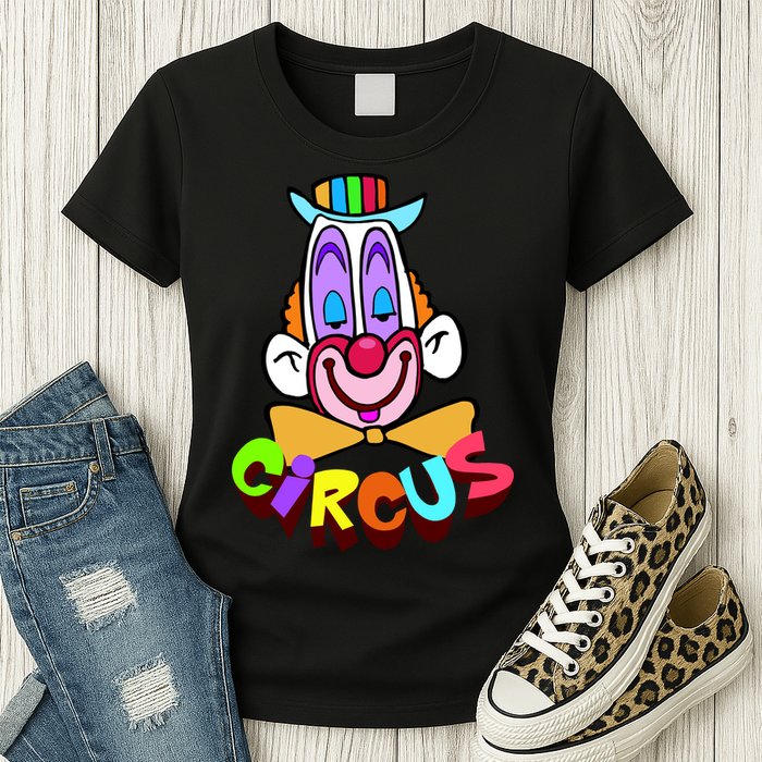 Clown Circus Face Funny Retro Womens T-Shirt