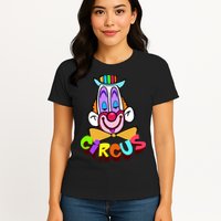 Clown Circus Face Funny Retro Womens T-Shirt