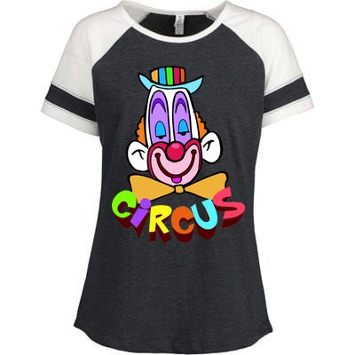 Clown Circus Face Funny Retro Enza Ladies Jersey Colorblock Tee