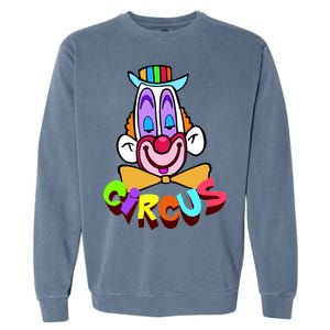 Clown Circus Face Funny Retro Garment-Dyed Sweatshirt