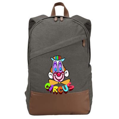 Clown Circus Face Funny Retro Cotton Canvas Backpack