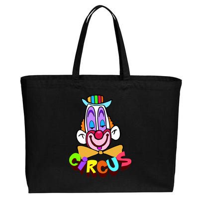 Clown Circus Face Funny Retro Cotton Canvas Jumbo Tote