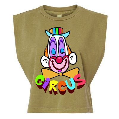 Clown Circus Face Funny Retro Garment-Dyed Women's Muscle Tee