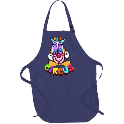 Clown Circus Face Funny Retro Full-Length Apron With Pockets