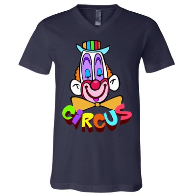 Clown Circus Face Funny Retro V-Neck T-Shirt