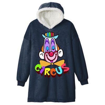 Clown Circus Face Funny Retro Hooded Wearable Blanket