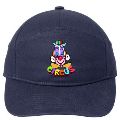 Clown Circus Face Funny Retro 7-Panel Snapback Hat