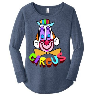 Clown Circus Face Funny Retro Women's Perfect Tri Tunic Long Sleeve Shirt