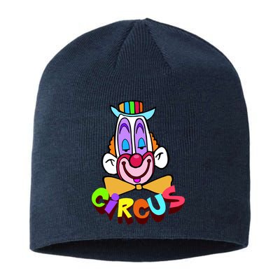 Clown Circus Face Funny Retro Sustainable Beanie