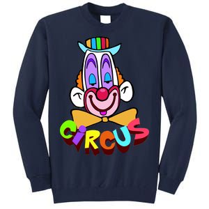 Clown Circus Face Funny Retro Tall Sweatshirt