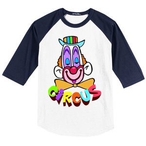 Clown Circus Face Funny Retro Baseball Sleeve Shirt