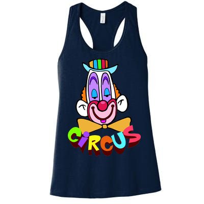 Clown Circus Face Funny Retro Women's Racerback Tank