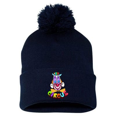 Clown Circus Face Funny Retro Pom Pom 12in Knit Beanie