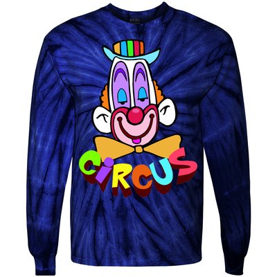 Clown Circus Face Funny Retro Tie-Dye Long Sleeve Shirt