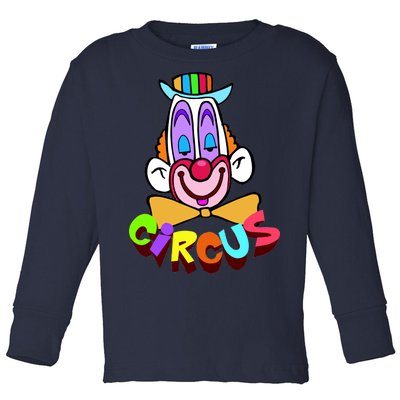 Clown Circus Face Funny Retro Toddler Long Sleeve Shirt