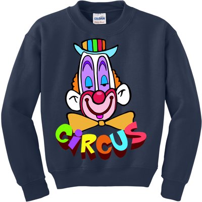 Clown Circus Face Funny Retro Kids Sweatshirt