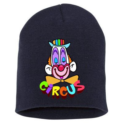 Clown Circus Face Funny Retro Short Acrylic Beanie