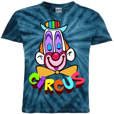 Clown Circus Face Funny Retro Kids Tie-Dye T-Shirt