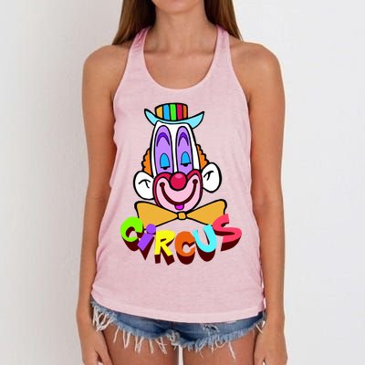 Clown Circus Face Funny Retro Women's Knotted Racerback Tank