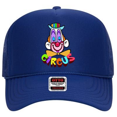 Clown Circus Face Funny Retro High Crown Mesh Back Trucker Hat