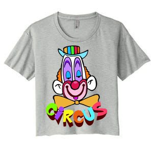 Clown Circus Face Funny Retro Women's Crop Top Tee