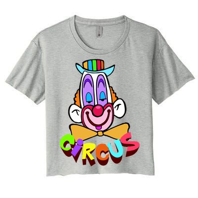 Clown Circus Face Funny Retro Women's Crop Top Tee