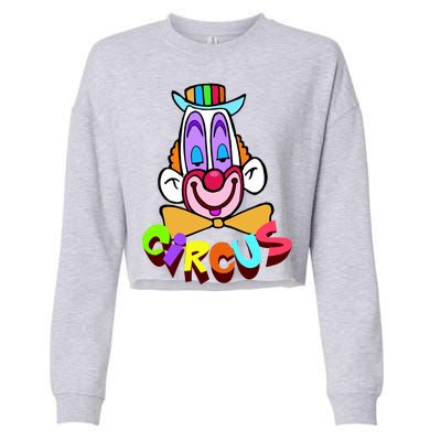 Clown Circus Face Funny Retro Cropped Pullover Crew