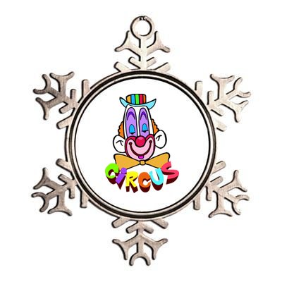 Clown Circus Face Funny Retro Metallic Star Ornament