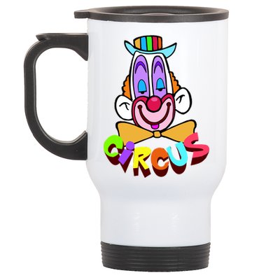 Clown Circus Face Funny Retro Stainless Steel Travel Mug