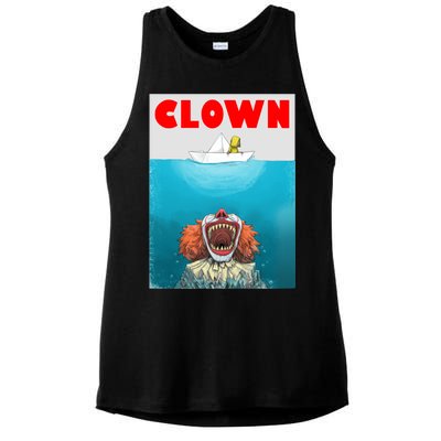 Clown Come Down Here Movie Parody Ladies PosiCharge Tri-Blend Wicking Tank