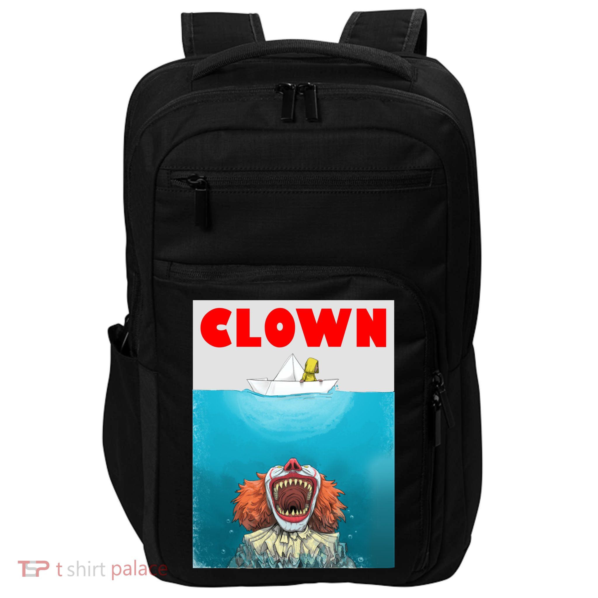 Clown Come Down Here Movie Parody Impact Tech Backpack