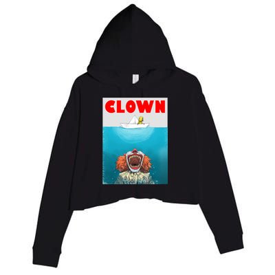 Clown Come Down Here Movie Parody Crop Fleece Hoodie