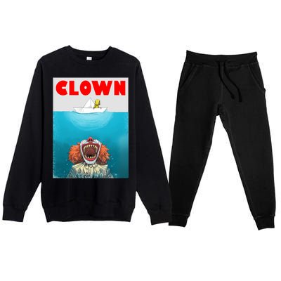 Clown Come Down Here Movie Parody Premium Crewneck Sweatsuit Set